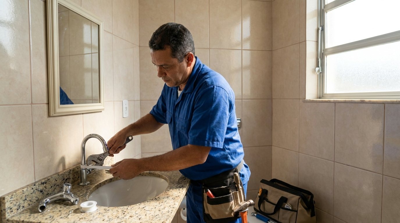 Instalação Hidráulica no Banheiro em Taubaté‑SP
