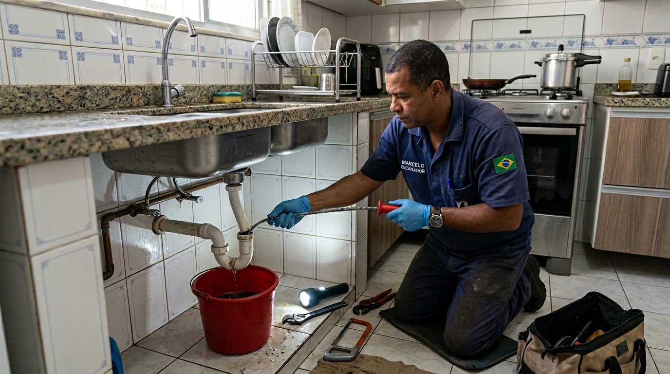 Ligação da Pia da Cozinha em Taubaté‑SP