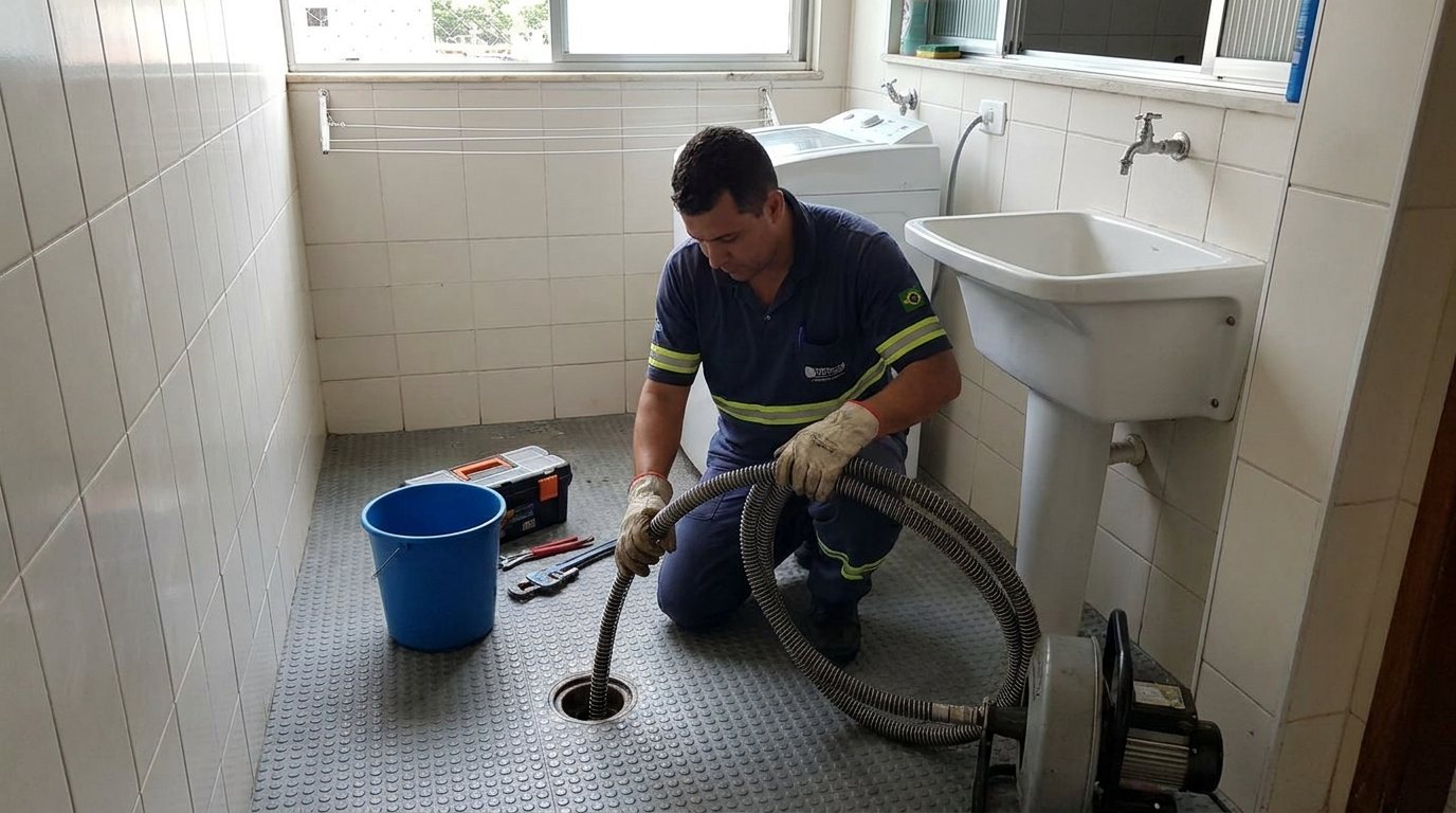Ponto de Esgoto na Lavanderia em Taubaté‑SP